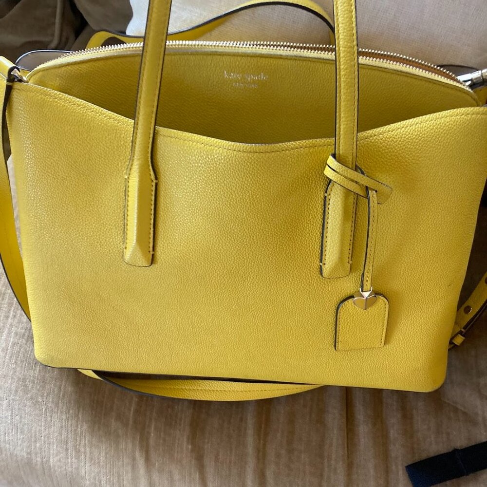 Kate Spade golden yellow Margaux large tote